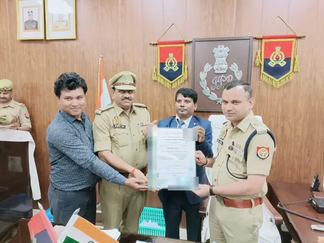 Police Station Laipro, Pratapgarh — ISO certificate presented by Certsure Certification