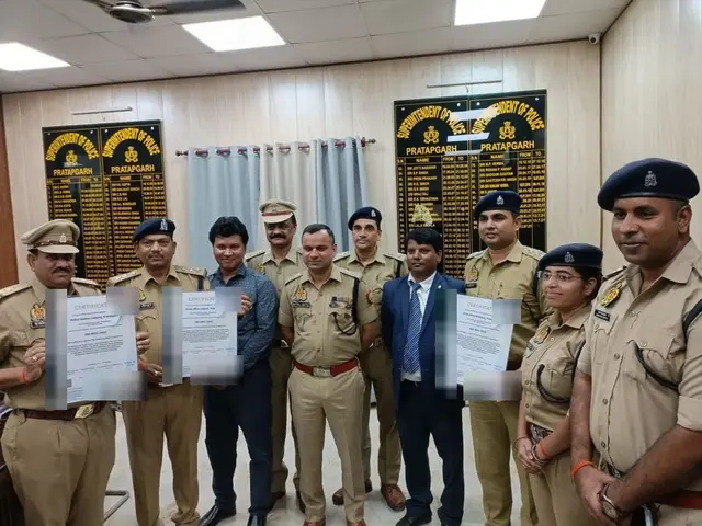 Superintendent of Police, Pratapgarh — ISO certificate presented by Certsure Certification