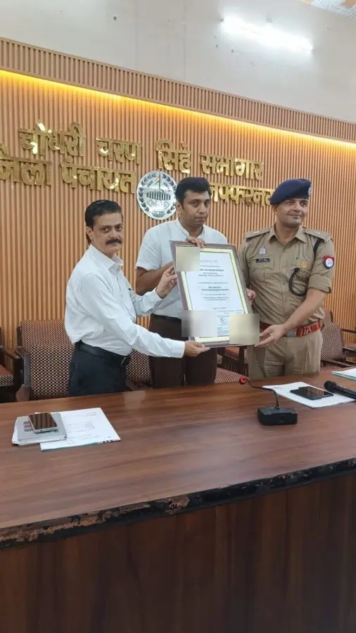 Zila Panchayat Muzaffarnagar — ISO certificate presented by Certsure Certification